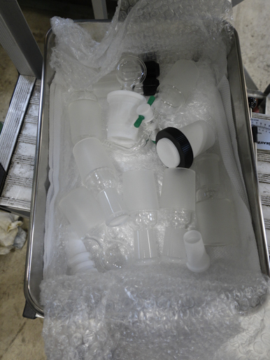 【1】<br>ガラス反応釜<br><br>精密温調器