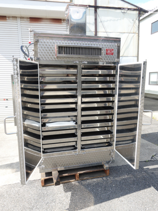外観ステンレス仕様<br>箱型棚段式熱風乾燥機<br>(3号機)